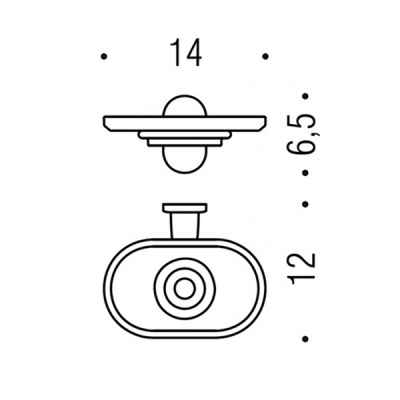 Мыльница Colombo Design Bart B2201.000 Белый, Хром