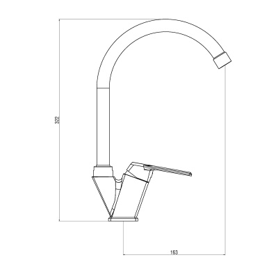 Смеситель для кухни Orange OneLife P02-000cr Хром