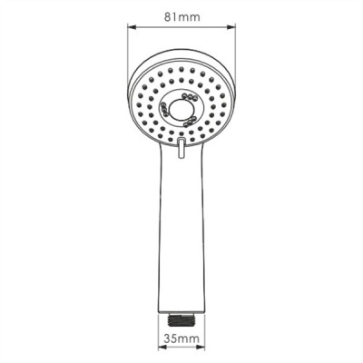 Ручной душ WasserKRAFT A120 Хром