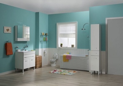 Шкаф пенал Aquanet Верона 35 178973 с корзиной для белья R Белый