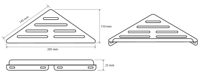 Полка корзина Bemeta Cytro 102308051 угловая Хром