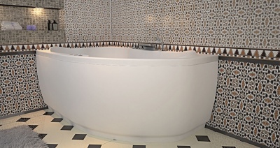 Акриловая ванна Aquanet Capri 160x100 L 00203911+243003+204668 с гидромассажем