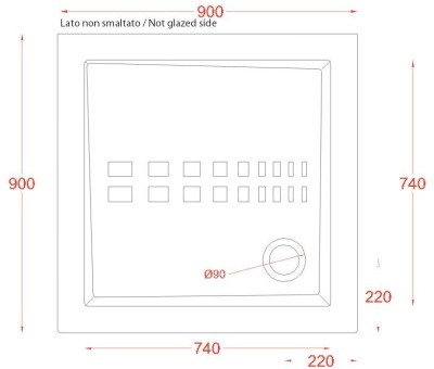 Керамический поддон для душа Artceram Shower Tray 90x90 PDQ007 01 00 Белый