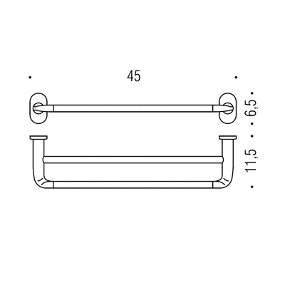 Полотенцедержатель двойной Colombo Design Bart В2288.000 Хром