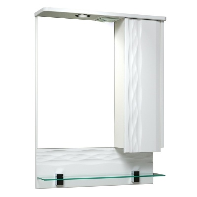 Зеркало со шкафом Runo Вега 60 R Белое