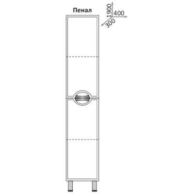 Шкаф пенал Какса-А Каприз Зеркальный 40 004297 Белый
