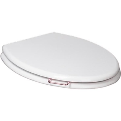 Сиденье для унитаза Boheme Puro 958-BR Белое с Микролифтом петли Бронза