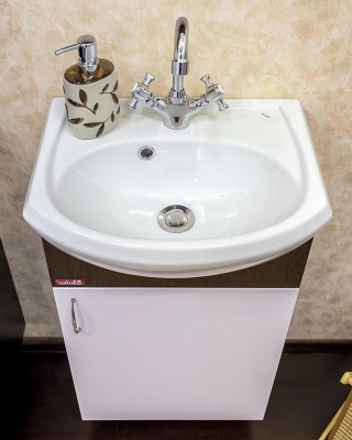 Тумба с раковиной Sanflor Мокко 45 R Н0000000766 Венге Белая