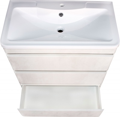 Тумба под раковину Style Line Атлантика Люкс Plus 80 СС-00002278 Бетон крем