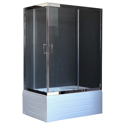 Душевой уголок Royal Bath BP 120х80 RB8120BP-T-CH-R с поддоном профиль Хром стекло прозрачное