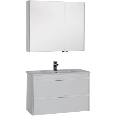 Комплект мебели для ванной Aquanet Тулон 100 183624 подвесной Белый