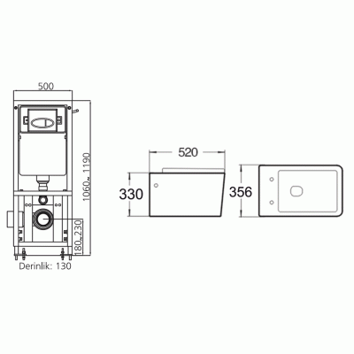 Комплект унитаза SantiLine SL-5004 с инсталляцией SL-01 с сиденьем Микролифт и клавишей смыва Хром