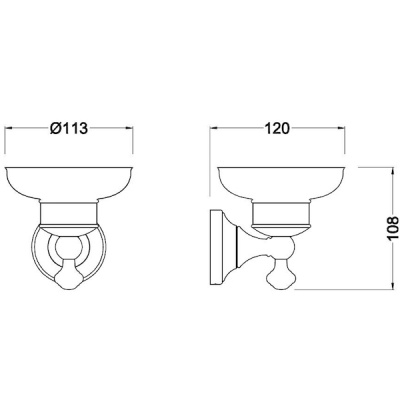Мыльница настенная Schein Saine Chrome 7053004 Хром, Белый