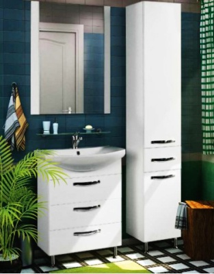 Тумба под раковину Акватон Ария 65 Н 1A123401AA010 белая глянцевая