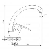 Смеситель для кухни G-Lauf 8G4-A035 Хром