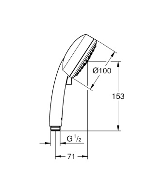 Ручной душ Grohe Tempesta Cosmopolitan 100 27574002 Хром
