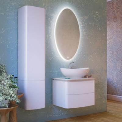 Шкаф пенал Raval Moon 33 подвесной Белый