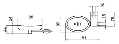 Мыльница Webert Aria AI500101 настенная Хром