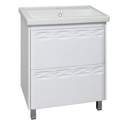 Тумба с раковиной Runo Вега 70 Белая