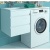 Тумба с раковиной СанТа Марс 110 L 700262+900112 подвесная Белая