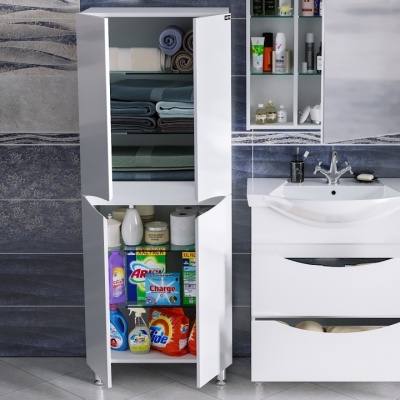 Шкаф пенал СанТа Сатурн 60 700212 Белый