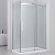 Душевой уголок Black&White Stellar Wind S208-800х1000 прямоугольный профиль Серебристый хром стекло прозрачное
