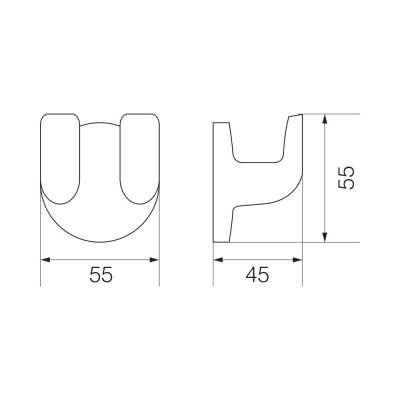 Двойной крючок Veragio Oscar OSC-5232.CR Хром