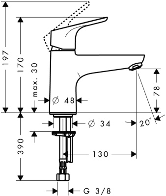 Смеситель на борт ванны Hansgrohe Focus 31931000 Хром