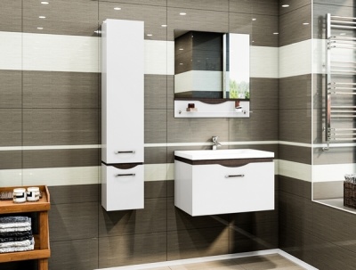 Тумба под раковину Mixline Орион 75 539318 подвесная Белая Дерево