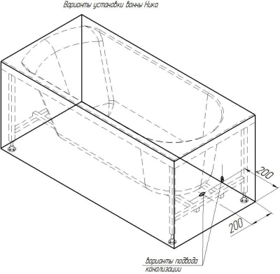 Акриловая ванна Radomir Vannesa Ника 150х70 2-01-0-0-1-201 Белая без гидромассажа