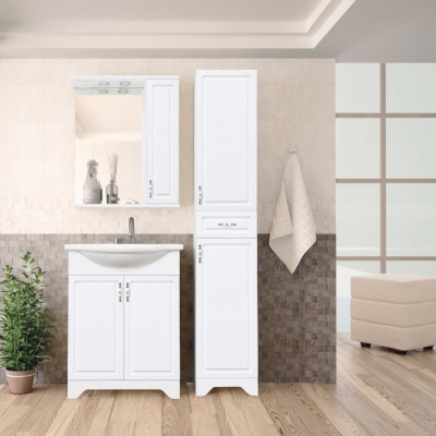 Тумба под раковину Style Line Олеандр-2 65 Люкс Белый глянец