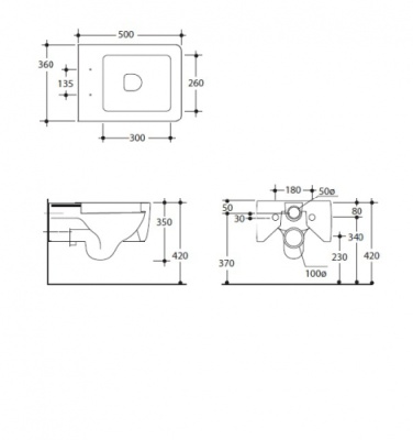 Унитаз Kerasan Ego 3215 Подвесной