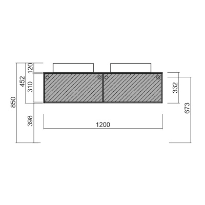 Тумба под раковину Diborg Elise 120 77.7229 подвесная Белый глянец