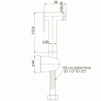 Гигиенический душ GPD STS04 Хром