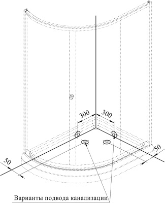 Душевой уголок Radomir 120x90 L 1-03-1-1-0-0100 с поддоном профиль Белый стекло прозрачное