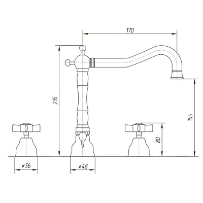 Смеситель для раковины Migliore Princeton ML.PRN-812 Хром