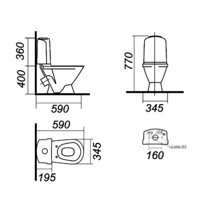 Унитаз-компакт Sanita Luxe Classic Luxe SL ТМ CSCSLCC01060611 с бачком и сиденьем Микролифт