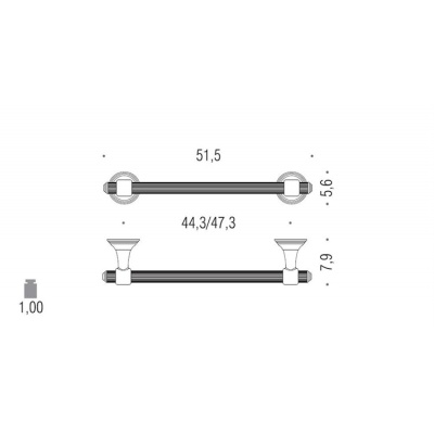 Полотенцедержатель Colombo Design Hermitage В3310.OA Бронза