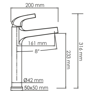 Смеситель для раковины WasserKRAFT Sauer 7103H Золото глянцевое