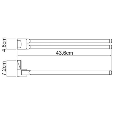 Держатель для полотенец WasserKRAFT Leine K-5031W Хром