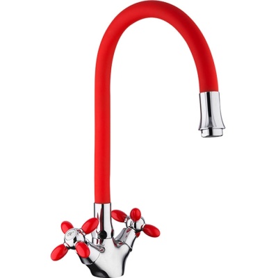 Смеситель для кухни Fashun A44127-10 Красный Хром