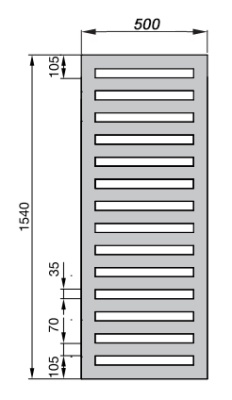 Полотенцесушитель Zehnder Metropolitan Bar MEP-150-050 Белый