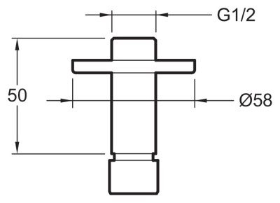 Кронштейн для верхнего душа Jacob Delafon E889-CP Хром