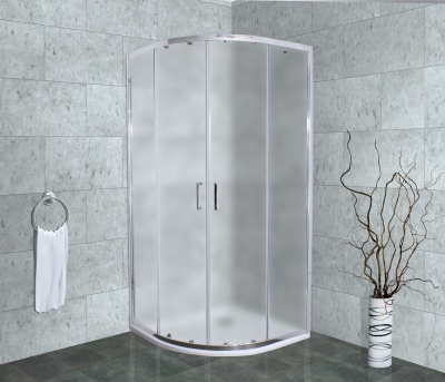 Душевой уголок Timo Altti 608 80x80 ALTTI-608F Foggy Glass профиль Хром стекло матовое