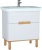 Тумба с раковиной Vitra Sento 80 60824 подвесная Белая матовая