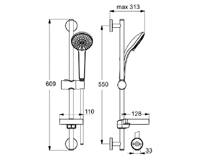 Душевой гарнитур Ideal Standard IdealRain Soft B9415AA Хром