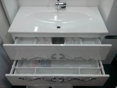 Тумба под раковину Aqwella Clarberg Due amanti 100 DUE0110W подвесная Белая без ручек