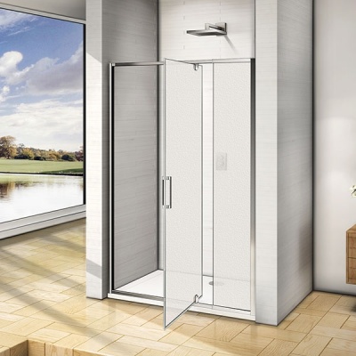 Душевая дверь в нишу Good Door Orion WTW-PD-130 130 профиль Хром стекло прозрачное