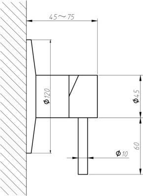 Смеситель для душа Aquanet Steel AF213-50S Сатин