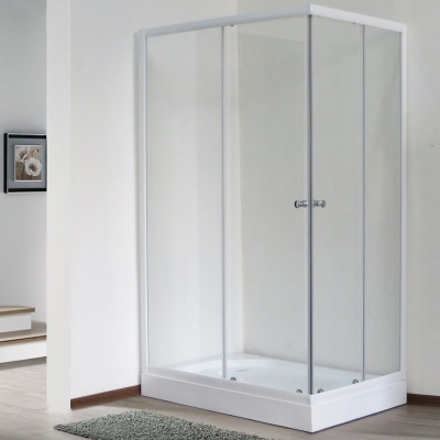 Душевой уголок Royal Bath HPD 100х115 RB11510HPD-T без поддона профиль Белый стекло прозрачное